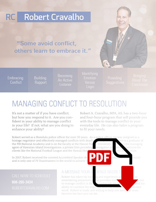 Managing Conflict Resolution Flyer